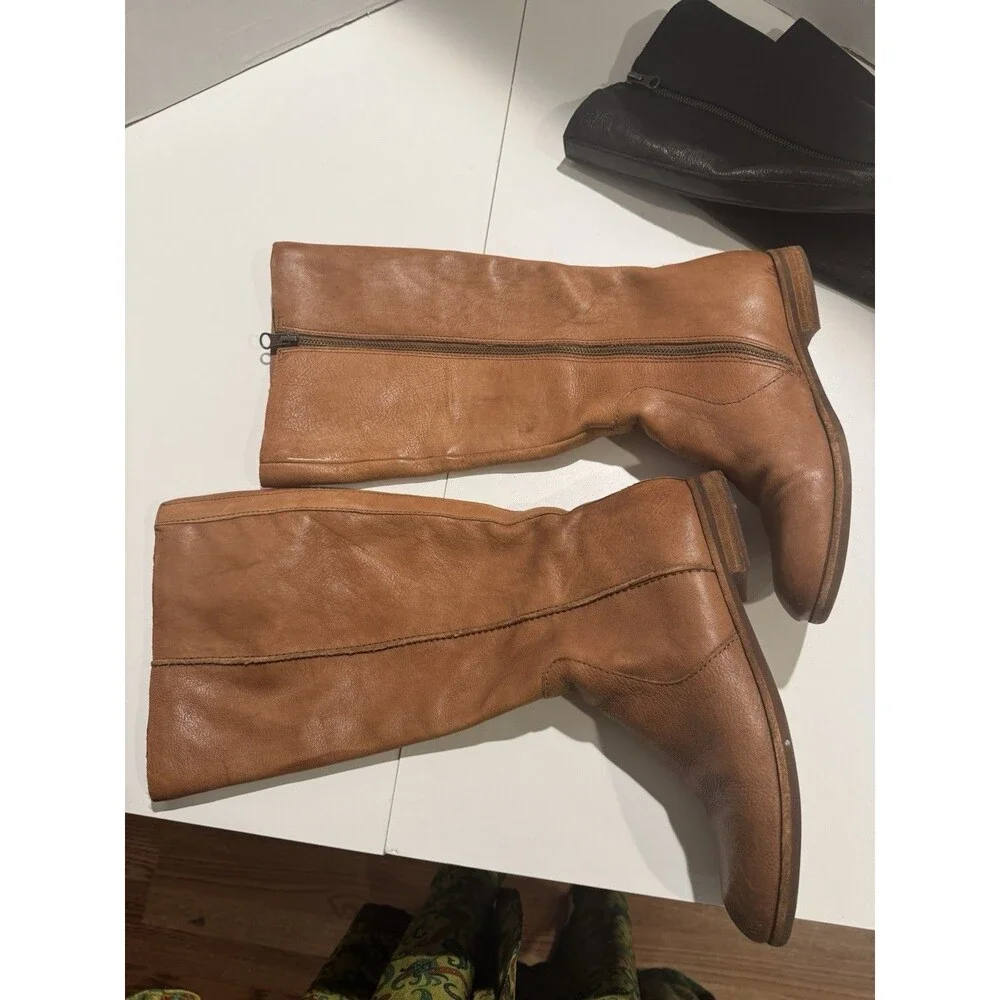 Kork-Ease Tanana Tall Leather Boots lot of 2 Black & Brown Womens 7M knee high